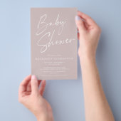 budgetroze, eenvoudige Baby shower FLYER (Hand)