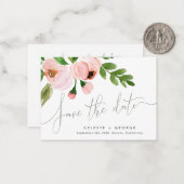 budgetroze elegante bruiloft met uitzondering van notitiekaartje (Voorkant / Achterkant in situ)