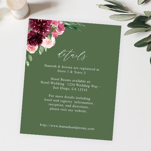 Budgetroze en Bourgogne Floral 7 - Gegevens - groe Flyer