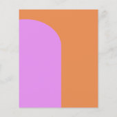 Budgetroze en Oranje retrorgeometrische bruiloft (Achterkant)