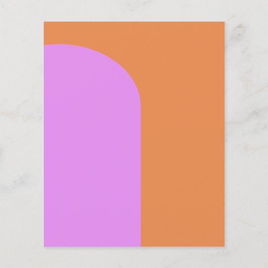 Budgetroze en Oranje retrorgeometrische bruiloft (Achterkant)