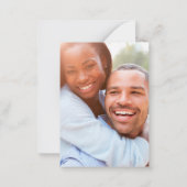 budgetscript behalve de datum foto bruiloft notitiekaartje (Achterkant)