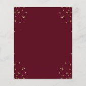 Budgetscript Elegant Red Gold Afstuderen Uitnodige (Achterkant)
