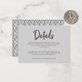 budgetscript en geometrische trouwgegevens kaart notitiekaartje (Voorkant / Achterkant in situ)