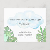 Budgetsleuf Genderneutrale uitnodiging tot Baby sh (Achterkant)