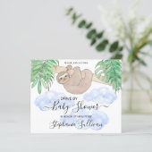 Budgetsleuf voor Baby shower-uitnodiging (Staand voorkant)