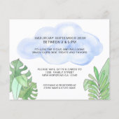 Budgetsleuf voor Baby shower-uitnodiging (Achterkant)