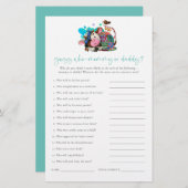 Budgetspel raad wie mama papa Koe Baby shower (Voorkant / Achterkant)