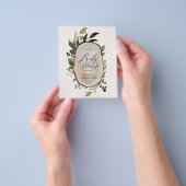 budgettair baby shower voor vloeiend hout flyer (Hand)