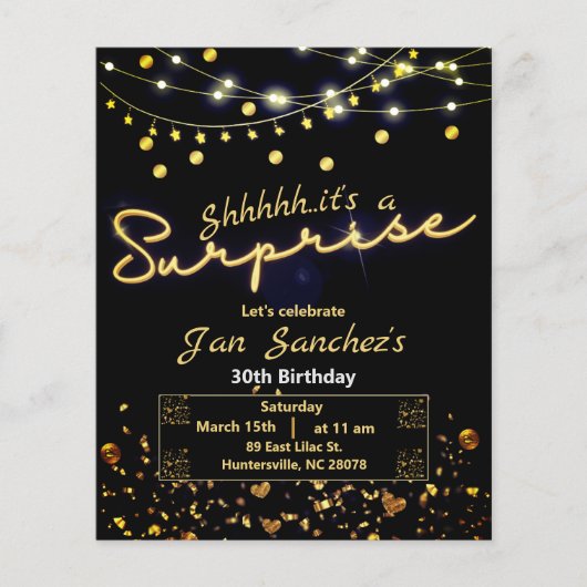 budgettair brochure voor verrassing voor zwart en  (Voorkant)