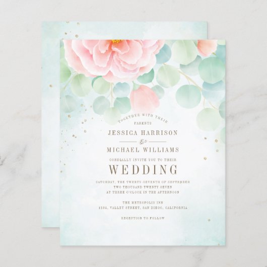 Budgettair onderzoek Floral bruiloft (Voorkant / Achterkant)