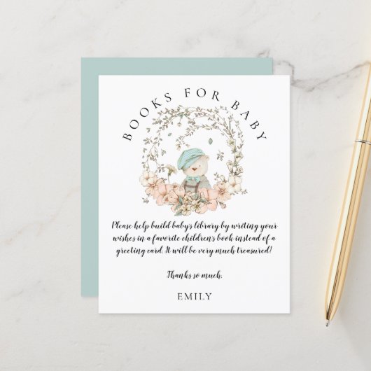 budgettaire  Beer Foliage Books Baby Boy Shower (Voorkant / Achterkant in situ)