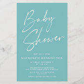 budgettaire Blauwgroen blauwe, eenvoudige Baby sho Flyer (Voorkant)