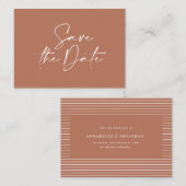 budgettaire handgeschreven trouwaankondiging notitiekaartje (Voorkant / Achterkant)