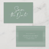 budgettaire handgeschreven trouwaankondiging notitiekaartje (Voorkant / Achterkant)