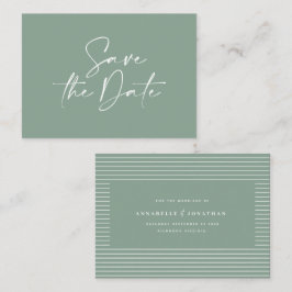 budgettaire handgeschreven trouwaankondiging notitiekaartje