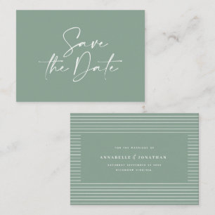 budgettaire handgeschreven trouwaankondiging notitiekaartje