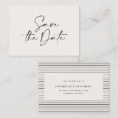 budgettaire handgeschreven trouwaankondiging notitiekaartje (Voorkant / Achterkant)