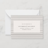 budgettaire handgeschreven trouwaankondiging notitiekaartje (Achterkant)