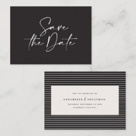 budgettaire handgeschreven trouwaankondiging notitiekaartje