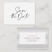 budgettaire handgeschreven trouwaankondiging notitiekaartje (Voorkant / Achterkant)