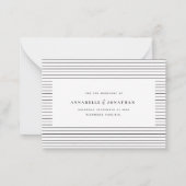 budgettaire handgeschreven trouwaankondiging notitiekaartje (Achterkant)