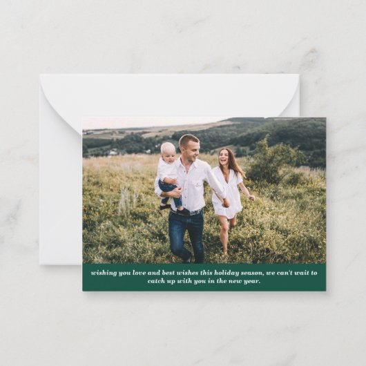 budgettaire kaart voor prettige kerst notitiekaartje (Achterkant)