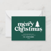 budgettaire kaart voor prettige kerst notitiekaartje (Voorkant)