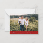 budgettaire kaart voor prettige kerst notitiekaartje (Achterkant)