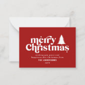 budgettaire kaart voor prettige kerst notitiekaartje (Voorkant)