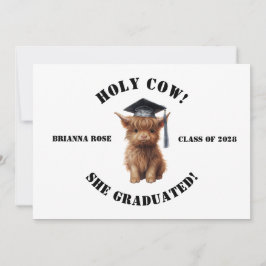 Budgettaire Koe! Homeschool Afstuderen uitnodiging