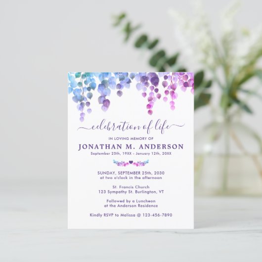 budgettaire Paarse feestdag voor het leven (Staand voorkant)