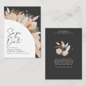 budgettaire rustige botanische pampas - gras - bru notitiekaartje (Voorkant / Achterkant)