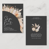 budgettaire rustige botanische pampas - gras - bru notitiekaartje (Voorkant / Achterkant)