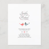 budgettaire Tortelduifjes Modern Coral Wedding nod (Voorkant)