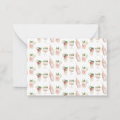 budgettaire waterverf drink weekend bachelorette notitiekaartje (Achterkant)