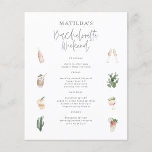 budgettaire Waterverf girly Bachelorette weekend