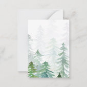 budgettaire Waterverf voor kerstfeestdag Notitiekaartje (Achterkant)