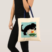 Budgettas: Kat met vissenkom Tote Bag (Voorkant (product))