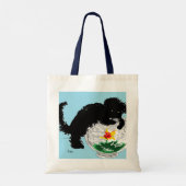 Budgettas: Kat met vissenkom Tote Bag (Achterkant)