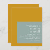 Budgettypemachinemachine - mosterd huwelijk uitnod (Voorkant / Achterkant)