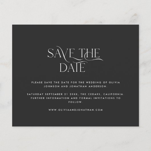 budgettypografie moderne trouwfoto flyer (Achterkant)