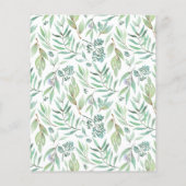 Budgetuitnodiging Baby shower Woodland (Achterkant)