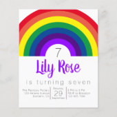 Budgetuitnodiging Paarse regenboogdag (Voorkant)