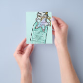 Budgetuitnodiging zomerstrand flyer (Hand)