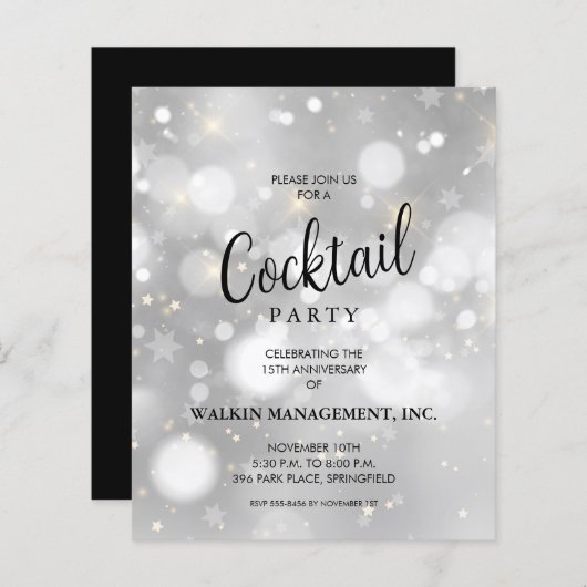 Budgetuitnodigingen voor zakelijk Jubileum (Voorkant / Achterkant)