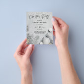 Budgetversieringen en pijnbladeren kerstfeest flyer (Hand)