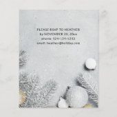 Budgetversieringen en pijnbladeren kerstfeest flyer (Achterkant)