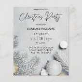 Budgetversieringen en pijnbladeren kerstfeest flyer (Voorkant)