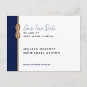 Budgetvriendelijk ⚓ Nautisch Save Our Date Aankondigingskaart (Voorkant)